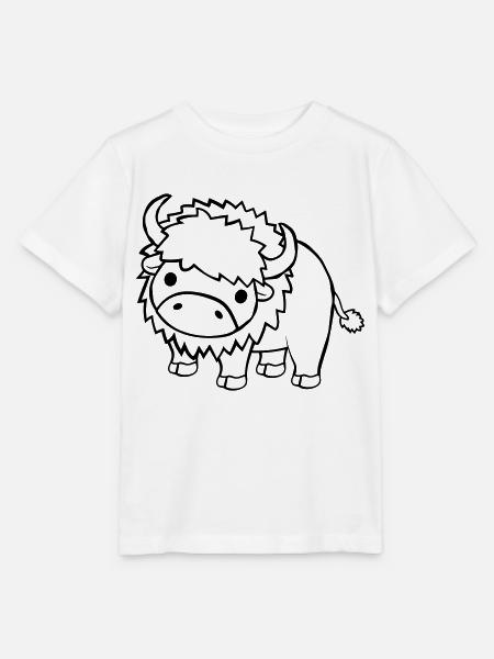 Großes süßes Bison - Stanley/Stella Kinder T-Shirt MINI CREATOR  - Weiß