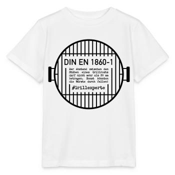 DIN Norm für Grillrost - Stanley/Stella Kinder T-Shirt MINI CREATOR  - Weiß - Vorne - Maike (125cm)