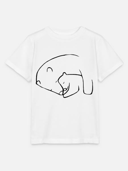 Mama-Bär mit Baby-Bär - Stanley/Stella Kinder T-Shirt MINI CREATOR - Weiß