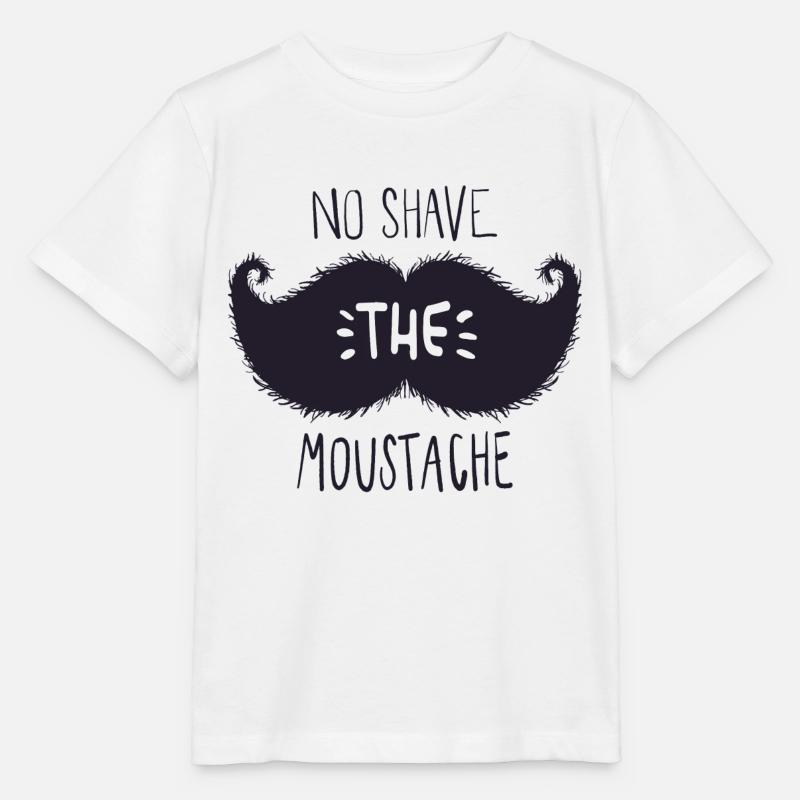 No shave the moustach - T-shirt bio MINI CREATOR Stanley/Stella Enfant - blanc