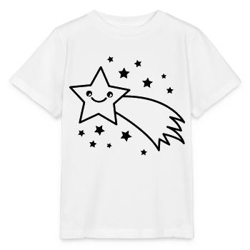 Étoile filante - T-shirt bio MINI CREATOR Stanley/Stella Enfant - blanc - Devant - Maike (125cm)