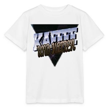 süchtig frühstück trinken bürotasse coffeeshop - Stanley/Stella Kinder T-Shirt MINI CREATOR  - Weiß - Vorne - Maike (125cm)