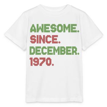 1970 Génial depuis décembre Avenue de Noël - T-shirt bio MINI CREATOR Stanley/Stella Enfant - blanc - Devant - Maike (125cm)