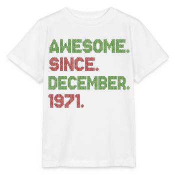 1971 Génial depuis décembre Avenue de Noël - T-shirt bio MINI CREATOR Stanley/Stella Enfant - blanc - Devant - Maike (125cm)