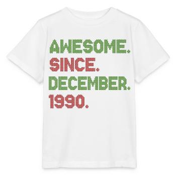 Génial depuis décembre 1990 Avenue de Noël - T-shirt bio MINI CREATOR Stanley/Stella Enfant - blanc - Devant - Maike (125cm)