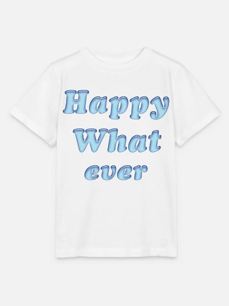 happy whatever - Stanley/Stella Kinder T-Shirt MINI CREATOR - Weiß