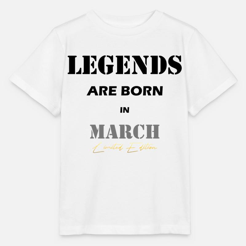 March Legends Geschenk black - Stanley/Stella Kinder T-Shirt MINI CREATOR  - Weiß