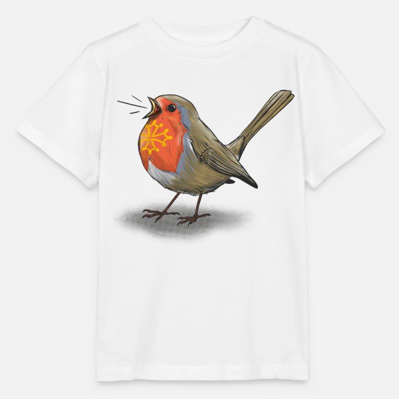 Okzitanisches Rotkehlchen - Stanley/Stella Kinder T-Shirt MINI CREATOR  - Weiß