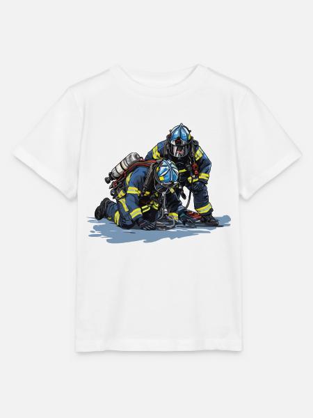 Feuerwehrmann in Aktion - Helden - Stanley/Stella Kinder T-Shirt MINI CREATOR - Weiß