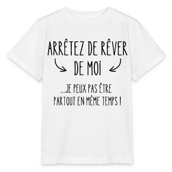 arrêtez de rêver de moi - T-shirt bio MINI CREATOR Stanley/Stella Enfant - blanc - Devant - Maike (125cm)
