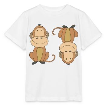 Singe à l’envers - T-shirt bio MINI CREATOR Stanley/Stella Enfant - blanc - Devant - Maike (125cm)