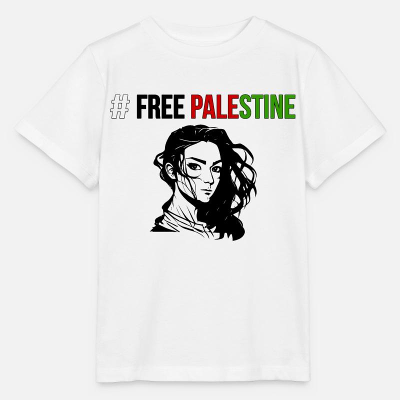 PALESTINE GRATUITE - Peuple fier - T-shirt bio MINI CREATOR Stanley/Stella Enfant - blanc