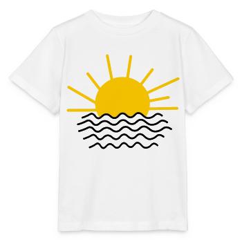 Rising sun over water - Stanley/Stella MINI CREATOR Kids’ T-Shirt - white - Front - Maike (125cm)