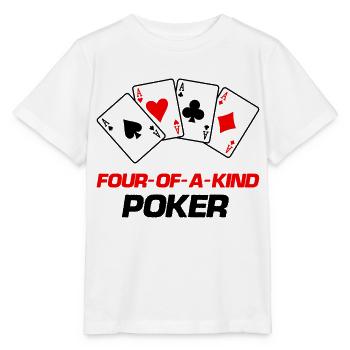 poker four of a kind - Stanley/Stella Kinder T-Shirt MINI CREATOR  - Weiß - Vorne - Maike (125cm)