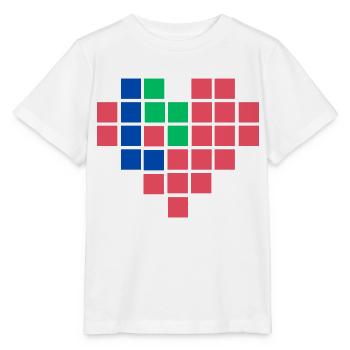 Pixel Heart - Stanley/Stella MINI CREATOR Kids’ T-Shirt - white - Front - Maike (125cm)