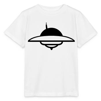 fliegende Untertasse - Stanley/Stella Kinder T-Shirt MINI CREATOR  - Weiß - Vorne - Maike (125cm)
