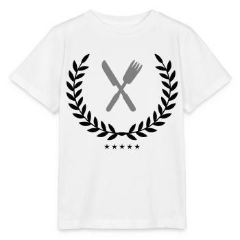 Cutlery Coat of Arms - Stanley/Stella MINI CREATOR Kids’ T-Shirt - white - Front - Maike (125cm)