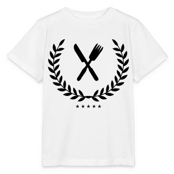 Cutlery Coat of Arms - Stanley/Stella MINI CREATOR Kids’ T-Shirt - white - Front - Maike (125cm)