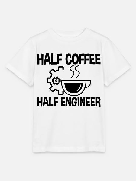 Half Coffee Half Engineer 2 - Stanley/Stella Kinder T-Shirt MINI CREATOR  - Weiß