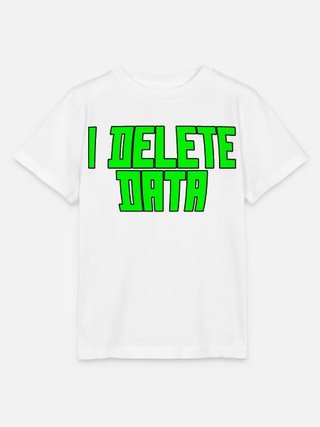 I Delete Data 3 - Stanley/Stella Kinder T-Shirt MINI CREATOR - Weiß