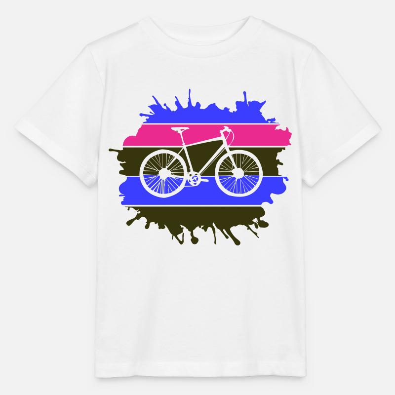 Blobs de roue de vélo - T-shirt bio MINI CREATOR Stanley/Stella Enfant - blanc
