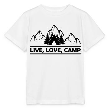 Live Love Camp - Stanley/Stella Kinder T-Shirt MINI CREATOR  - Weiß - Vorne - Maike (125cm)