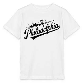 Logo de Pittsburgh Skyline et Bridge en gras - T-shirt bio MINI CREATOR Stanley/Stella Enfant - blanc - Devant - Maike (125cm)