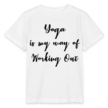 Yoga Meditation Spa Namaste - Stanley/Stella Kinder T-Shirt MINI CREATOR  - Weiß - Vorne - Maike (125cm)