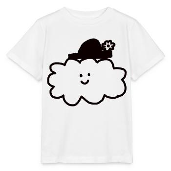 Cloud wearing a hat - Stanley/Stella MINI CREATOR Kids’ T-Shirt - white - Front - Maike (125cm)