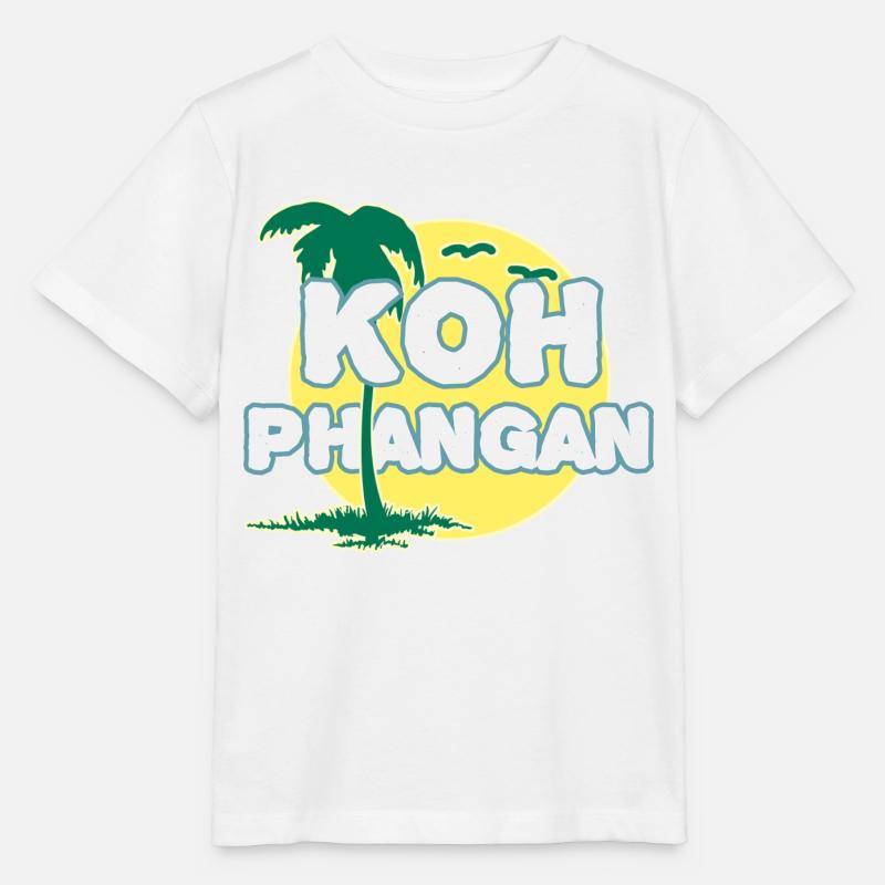 Full Moon Palm Tree K8h Phangan - Stanley/Stella MINI CREATOR Kids’ T-Shirt - white