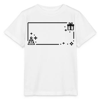 Weihnachtlicher Rahmen - Stanley/Stella Kinder T-Shirt MINI CREATOR  - Weiß - Vorne - Maike (125cm)