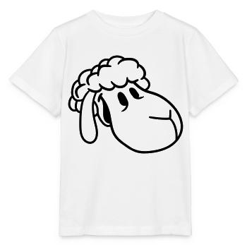 Sheep Face Head Cute Cute Lamb Cool Comic - Stanley/Stella MINI CREATOR Kids’ T-Shirt - white - Front - Maike (125cm)