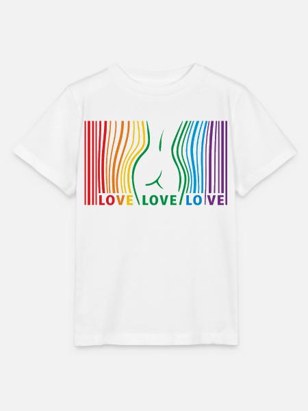 LOVE LOVE LOVE - Stanley/Stella Kinder T-Shirt MINI CREATOR  - Weiß