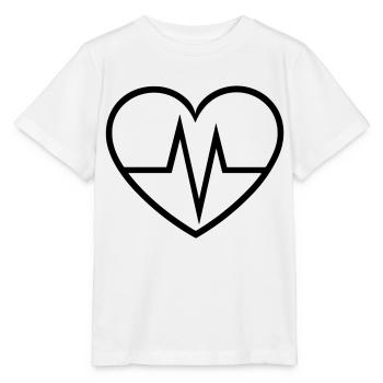 battement de coeur - T-shirt bio MINI CREATOR Stanley/Stella Enfant - blanc - Devant - Maike (125cm)