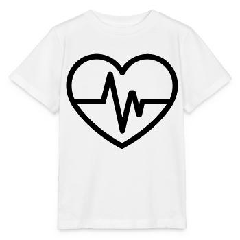 battement de coeur - T-shirt bio MINI CREATOR Stanley/Stella Enfant - blanc - Devant - Maike (125cm)