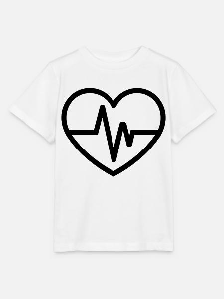Herzschlag - Stanley/Stella Kinder T-Shirt MINI CREATOR  - Weiß