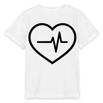 battement de coeur - T-shirt bio MINI CREATOR Stanley/Stella Enfant - blanc - Devant - Maike (125cm)