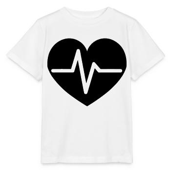 battement de coeur - T-shirt bio MINI CREATOR Stanley/Stella Enfant - blanc - Devant - Maike (125cm)