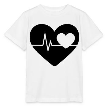 battement de coeur - T-shirt bio MINI CREATOR Stanley/Stella Enfant - blanc - Devant - Maike (125cm)