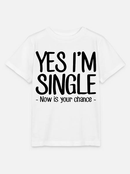 ja, ich bin Single - Stanley/Stella Kinder T-Shirt MINI CREATOR - Weiß