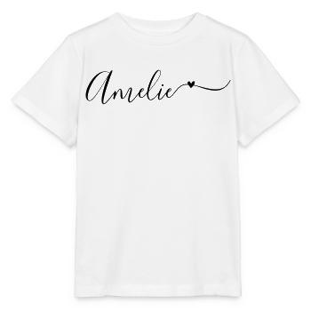 Amélie Prénom Prénom décoratif - T-shirt bio MINI CREATOR Stanley/Stella Enfant - blanc - Devant - Maike (125cm)