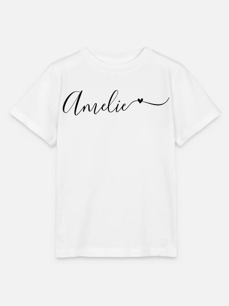 Amelie Name Vorname Dekorativ - T-shirt MINI CREATOR barn från Stanley/Stella - vit