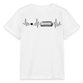 Mundharmonika Herzschlag Mundharmonikaspieler - Stanley/Stella Kinder T-Shirt MINI CREATOR  - Weiß - Vorne - Maike (125cm)