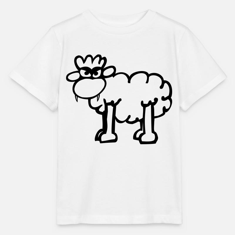 Angry Sheep - Stanley/Stella MINI CREATOR Kids’ T-Shirt - white