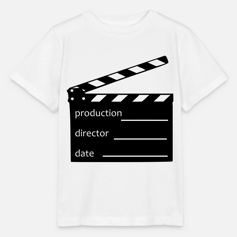 Film clap - T-shirt bio MINI CREATOR Stanley/Stella Enfant - blanc