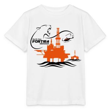 Forties Oil Rig Platform North Sea Aberdeen - Stanley/Stella MINI CREATOR Kids’ T-Shirt - white - Front - Maike (125cm)