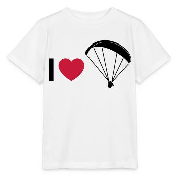 i love paragliding - Stanley/Stella MINI CREATOR Kids’ T-Shirt - white - Front - Maike (125cm)