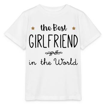 The best girlfriend in the world - T-shirt bio MINI CREATOR Stanley/Stella Enfant - blanc - Devant - Maike (125cm)