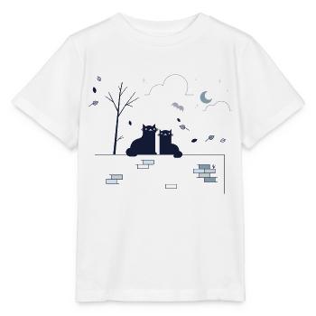 Schwarze Katzen haben ein Meeting - Stanley/Stella Kinder T-Shirt MINI CREATOR  - Weiß - Vorne - Maike (125cm)