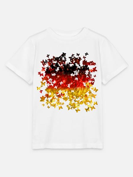 03 Deutschlandflagge Deutschlandfahne romantisch - Stanley/Stella Kinder T-Shirt MINI CREATOR - Weiß